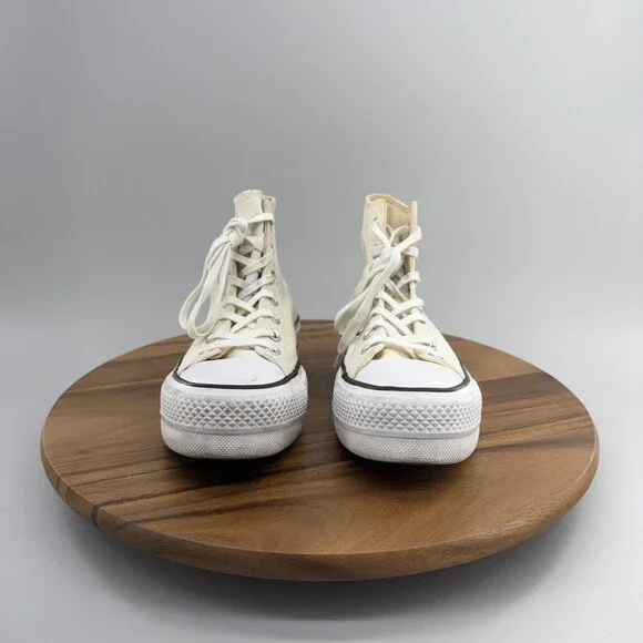 Converse Women's CTAS Lift Platform Hi Canvas Size 6 White 560846C - Picture 2 of 8
